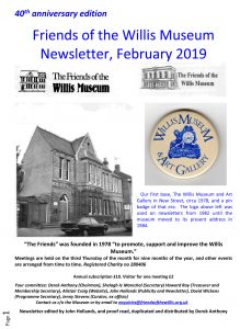 Friends of the Willis Museum - Feb 2019 Newsletter