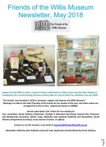 Friends of the Willis Museum - May 2018 Newsletter