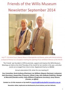 Friends of the Willis Museum - Sept 2014 Newsletter