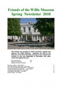Friends of the Willis Museum - Spring 2010 Newsletter